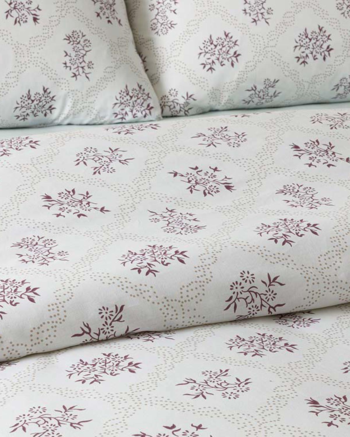 Vintage Floral Спален Комплект Двоен Памучен 200x220 см Дамсон