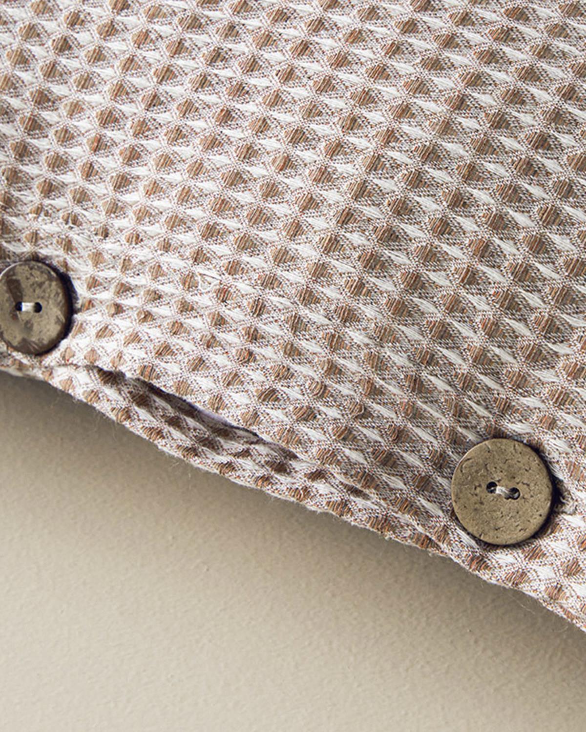 Waffle Калъфка За Възглавница 2 бр. Багрени нишки 50x70 см Теракота