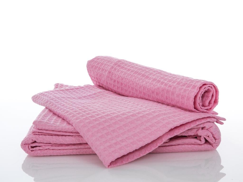 Waffle ПОКРИВКА ЗА ЛЕГЛО К Двоен Pink