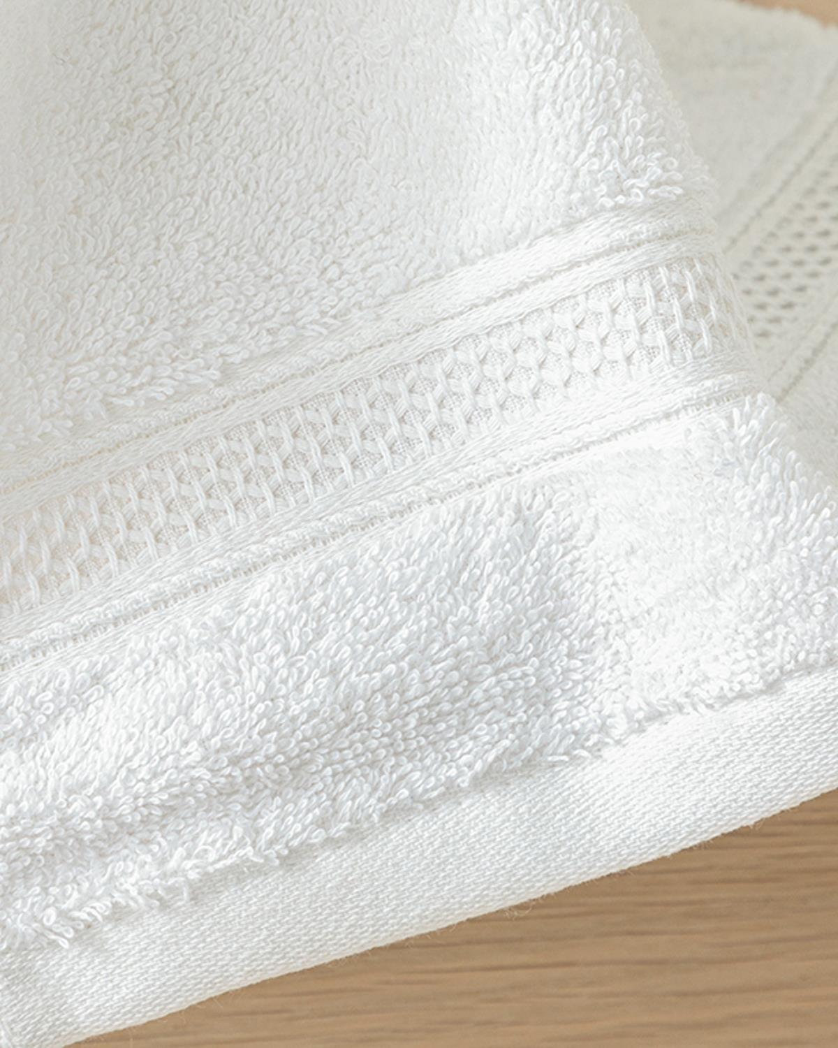 Wave Кърпа За Ръце Пухкав 30x30 см Бял