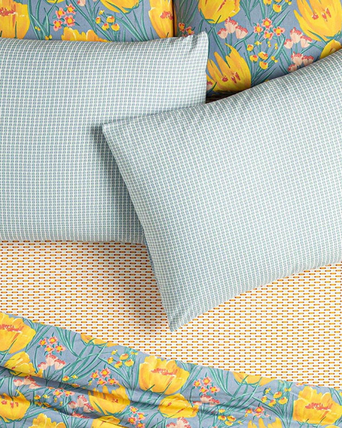 Wave Dots Кълъфка За Възглавница 2Бр., Лесно За Гладене, Селедон, 50 X 70 Cm