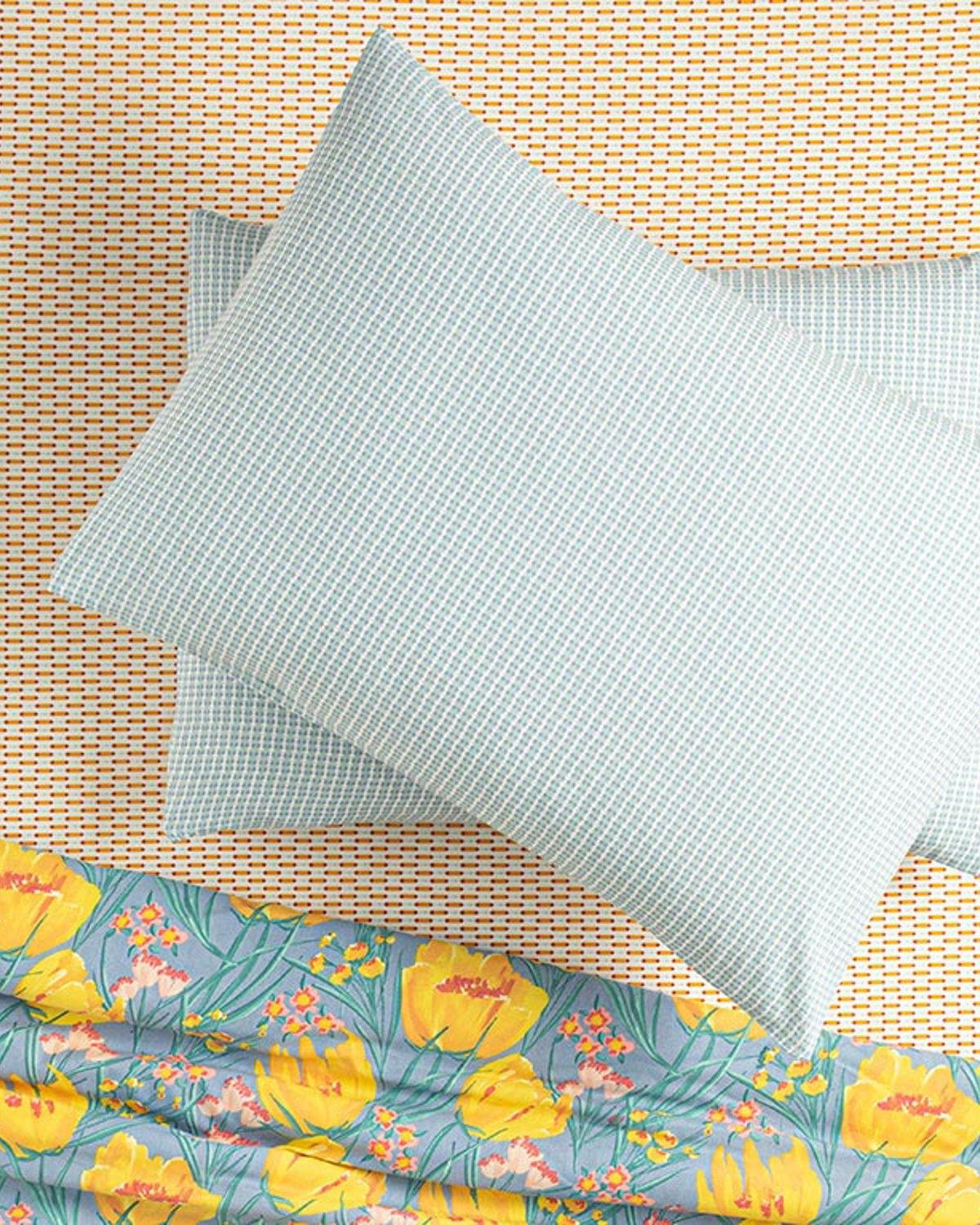 Wave Dots Кълъфка За Възглавница 2Бр., Лесно За Гладене, Селедон, 50 X 70 Cm