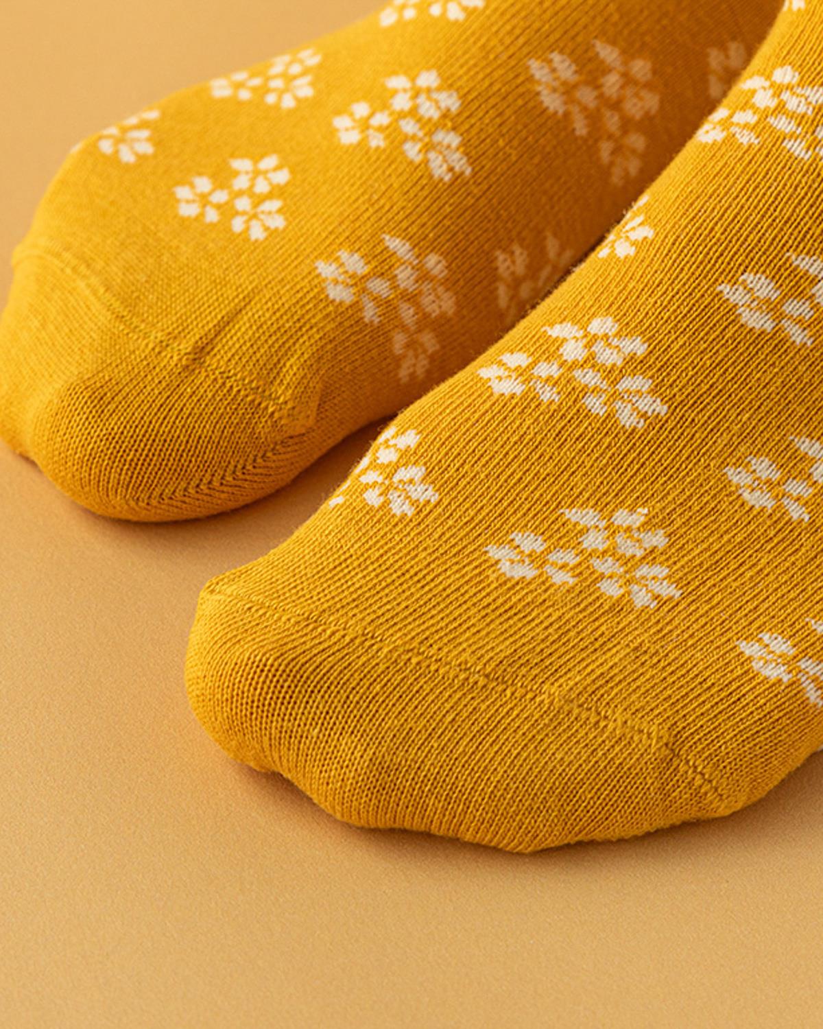 Wendy Чорапи Дамски Единичен, Памучен, Жълто, 36-40