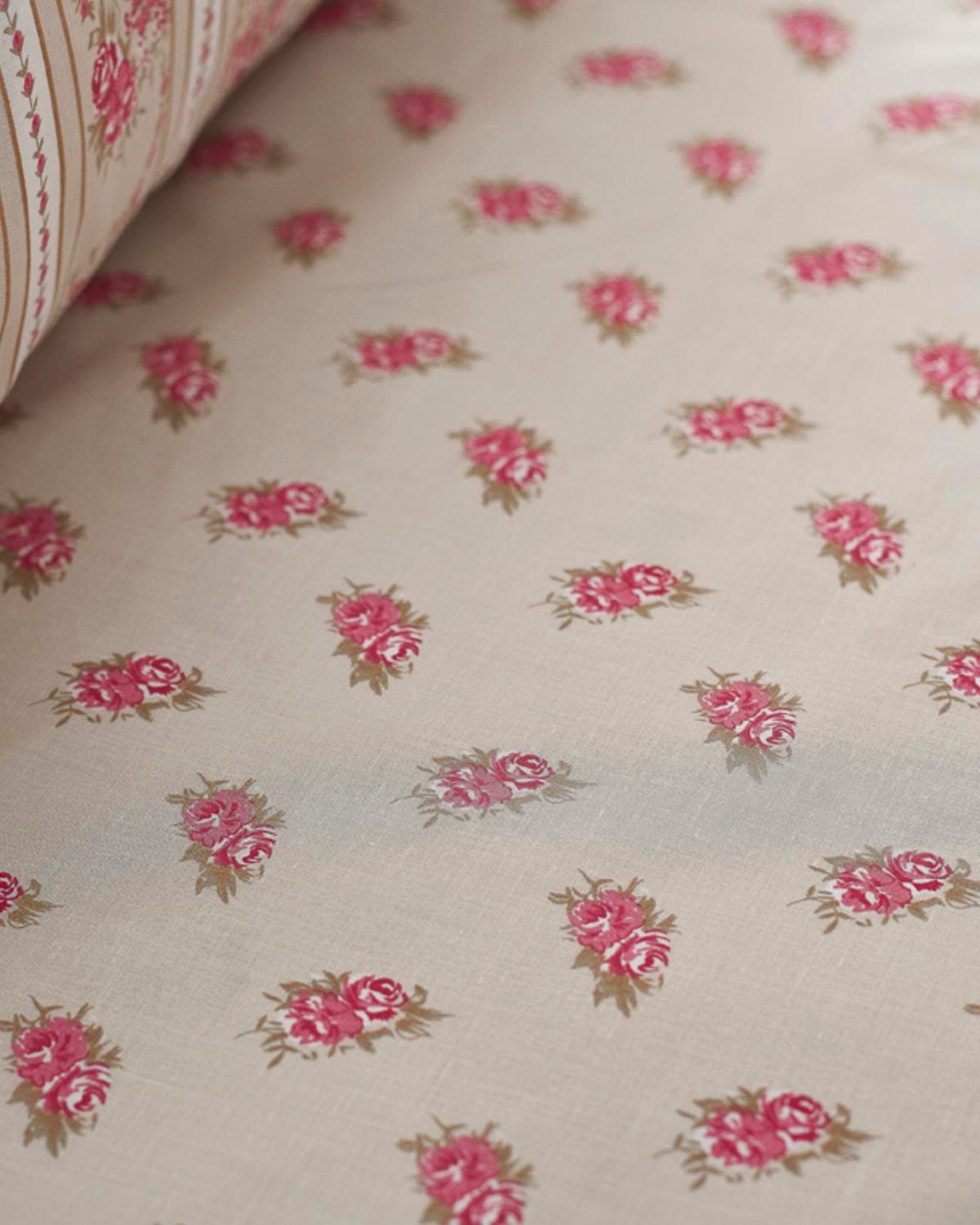 Wild Rose Спален Комплект Единичен Лесно за гладене 160x220 см Каменно сив..