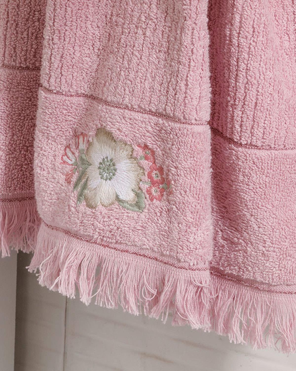 Wild Rose Кърпа За Лице С бродерия 50x80 см Розов