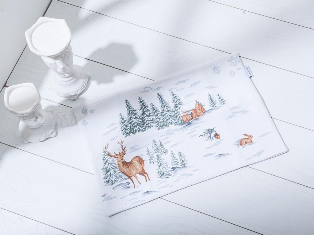 Winter Life ВЪЗГЛАВНИЦА Панама 35x55 cm White