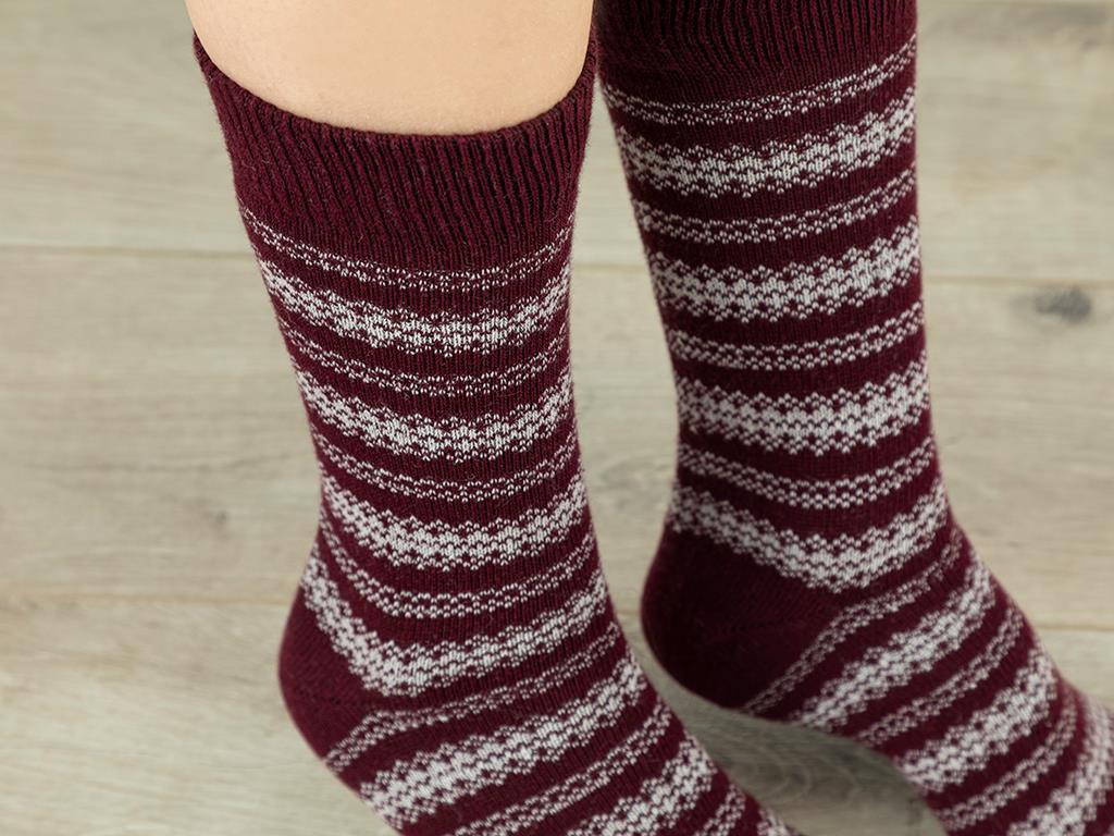 Winter Stripe Дълги Чорапи Жена Памук 36-40 Дамсон