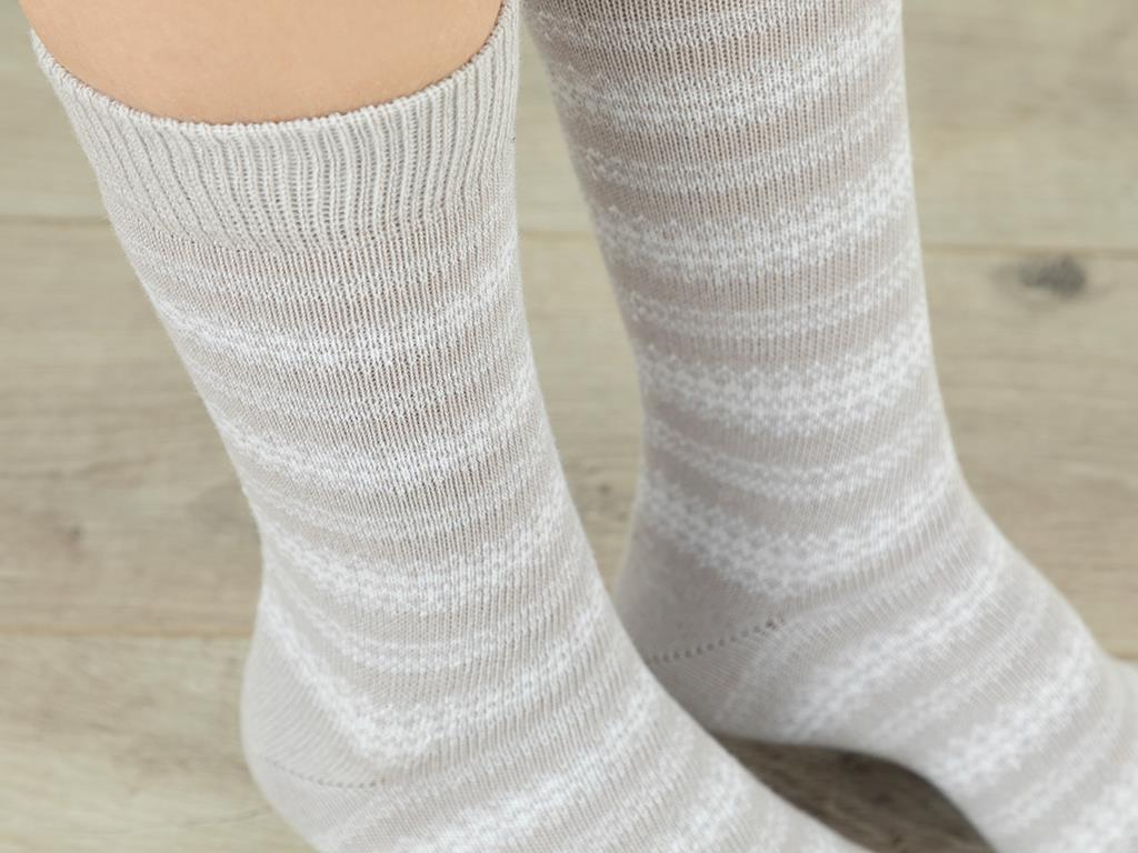 Winter Stripe Дамски Памучен 36-40 Beige
