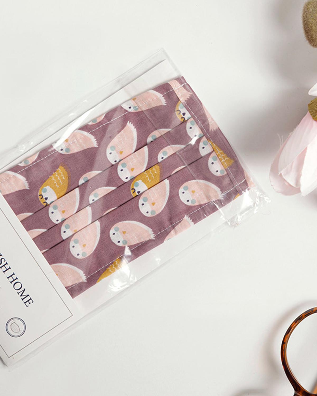 WISE BIRD Cotton Fabric Mask 9,5x18 cm Purple