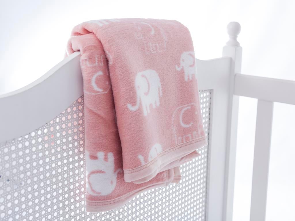 With Elephants БЕБЕШКО ОДЕАЛО Памучен Pink