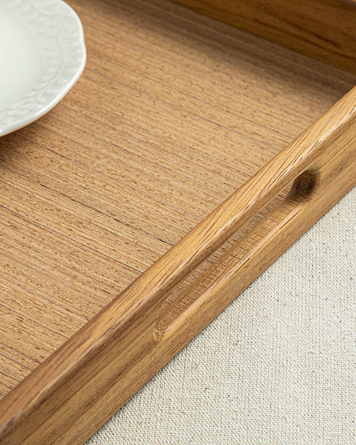 Wooden Декоративен Поднос 31x46 см Кафяв