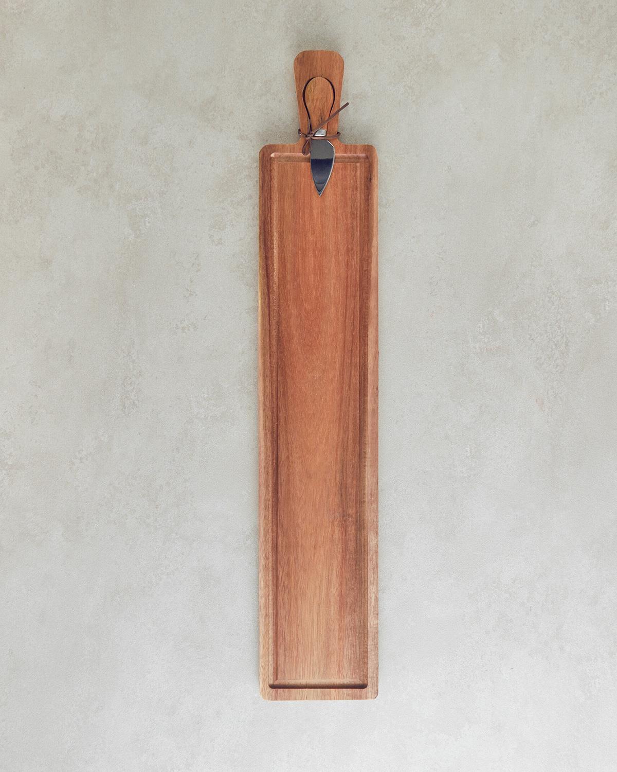 Woody Cheese Дъска За Предястия Акация 65x12 см Кафяв