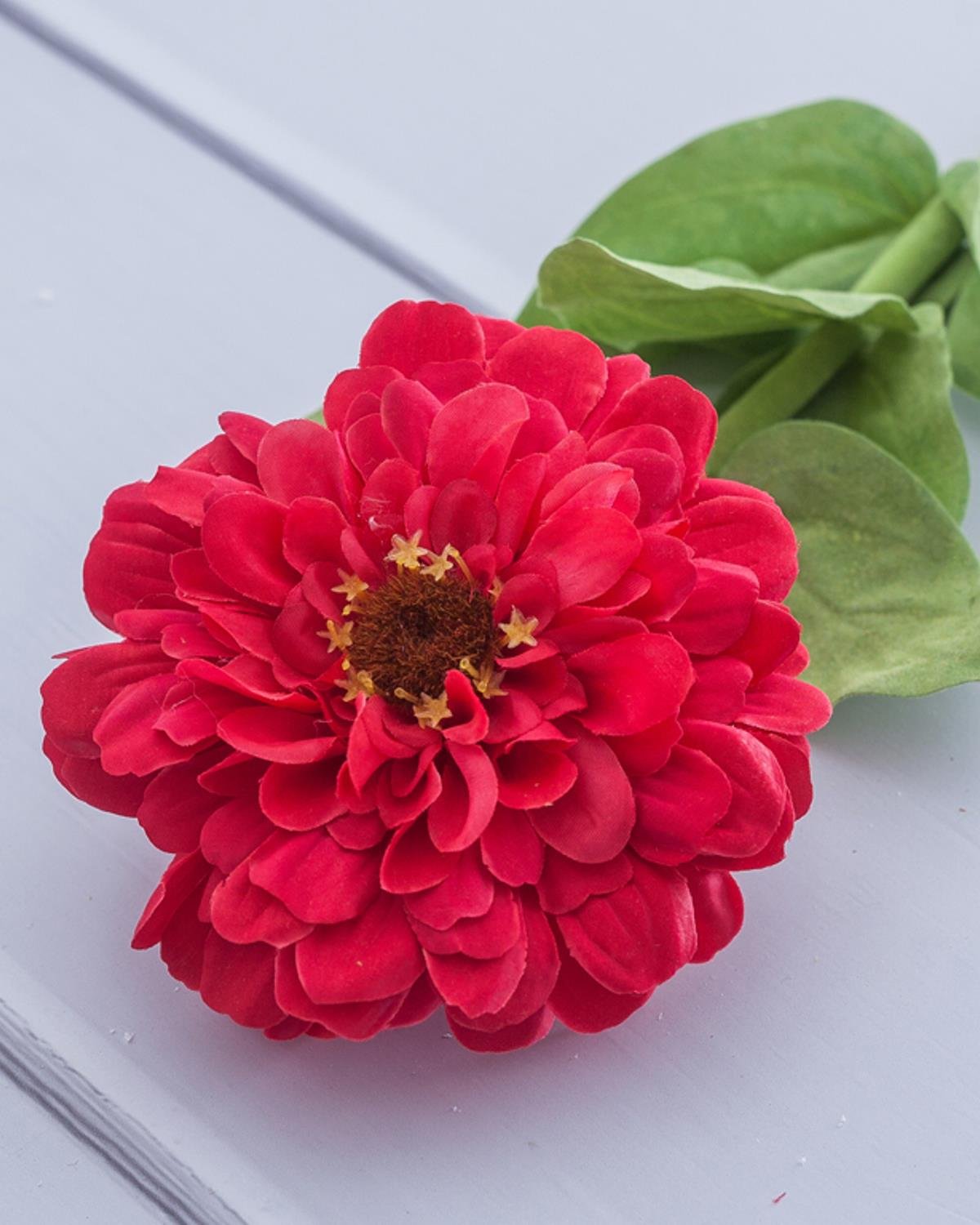 Zinnia Изкуствено Цвете 65 см Червен