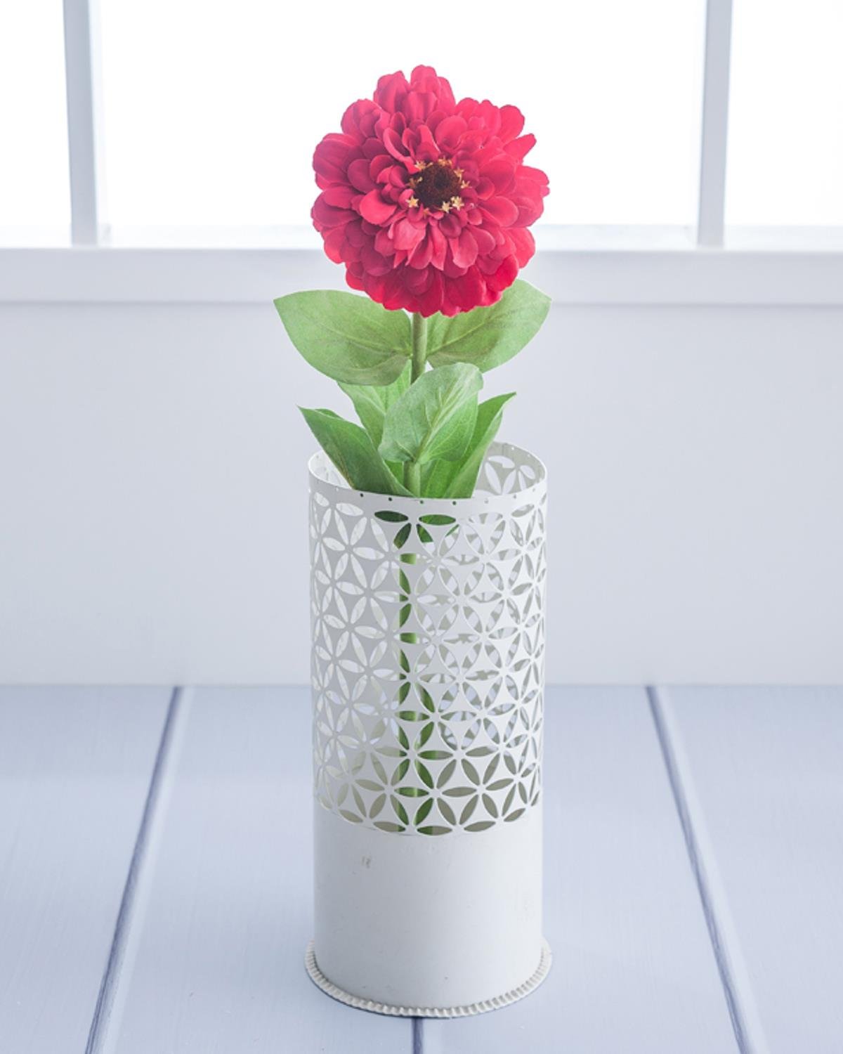 Zinnia Изкуствено Цвете 65 см Червен
