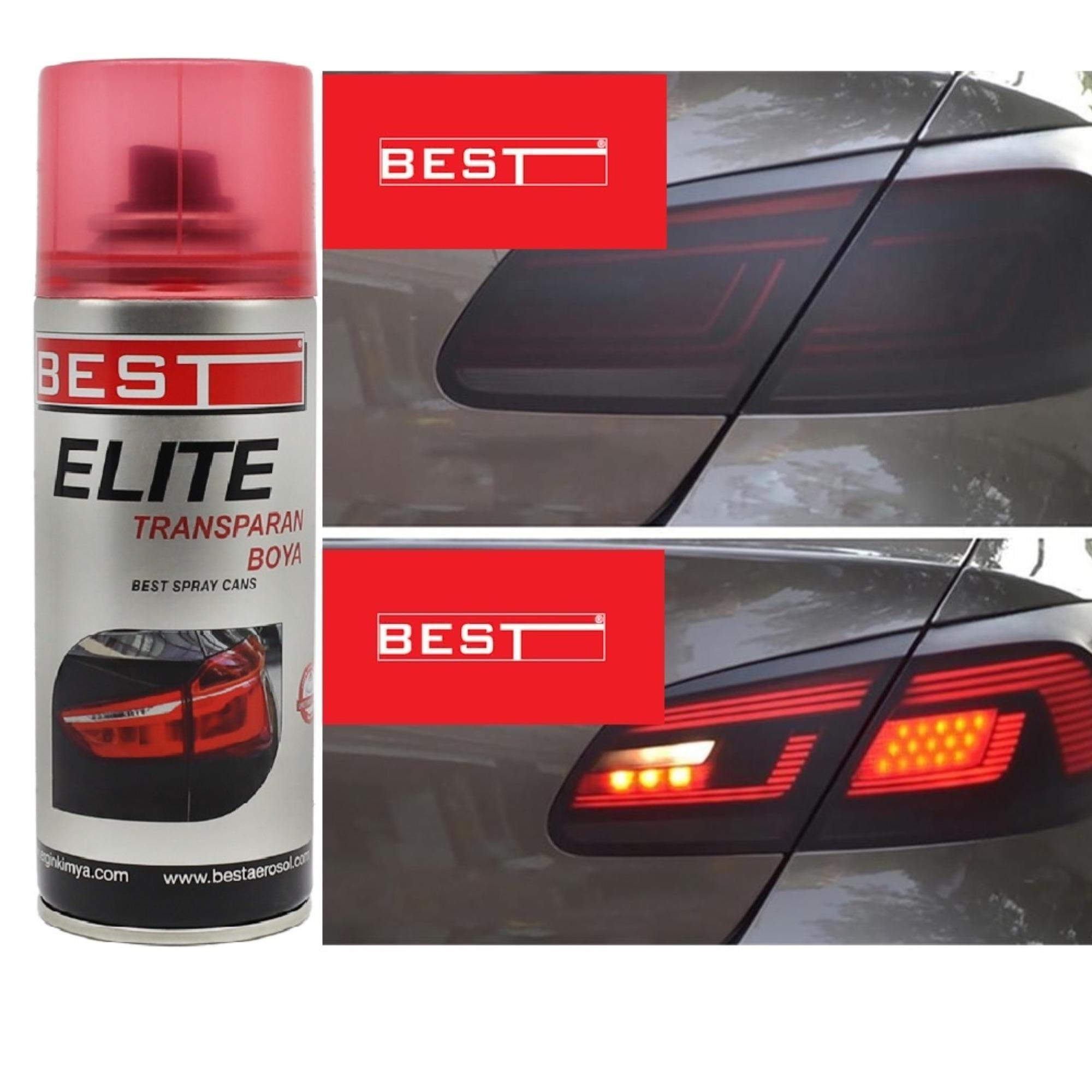 BEST ELİTE TRANSPARAN FAR BOYASI 200 ML KIRMIZI
