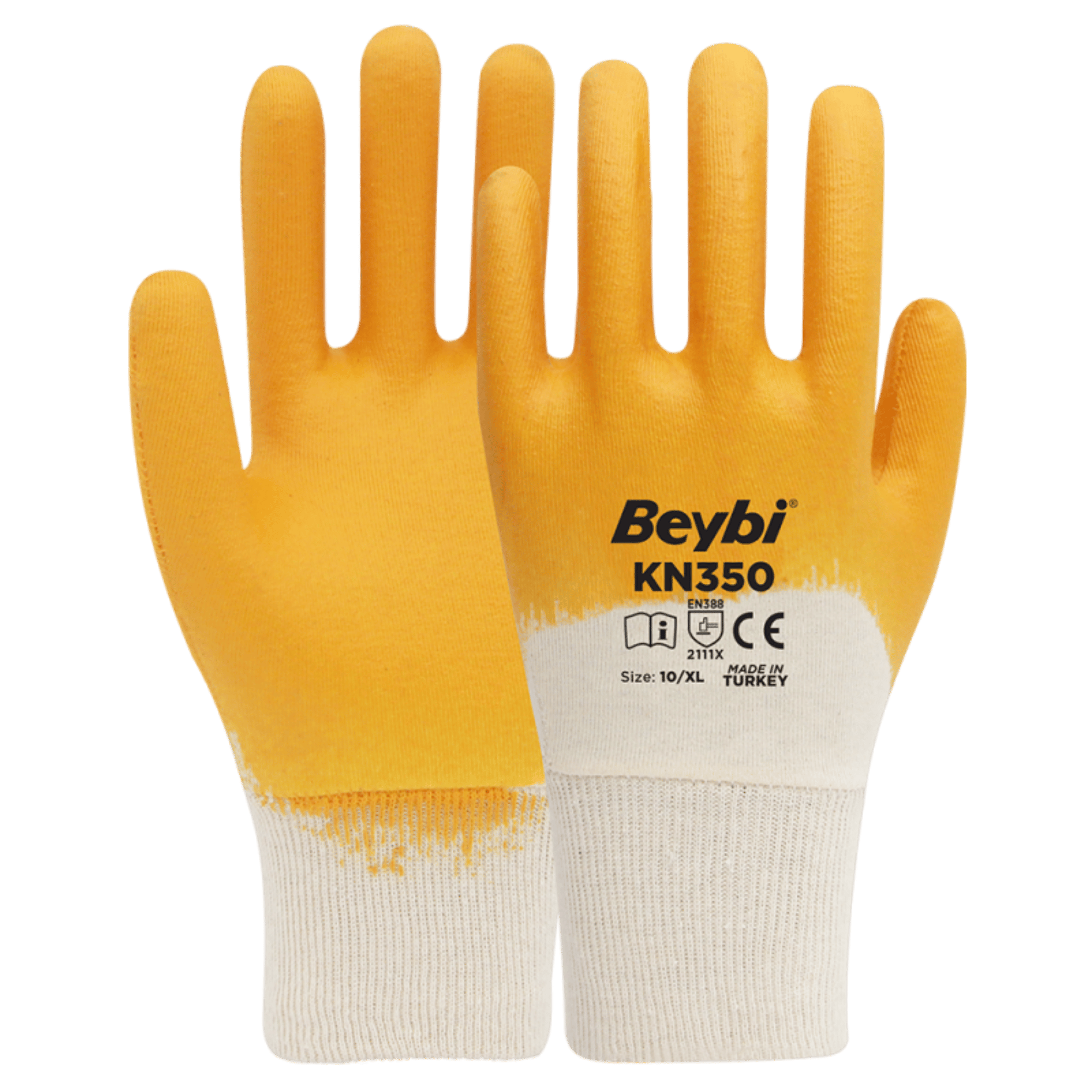 BEYBİ KN350 NİTRİL ELDİVEN SARI NO: 10