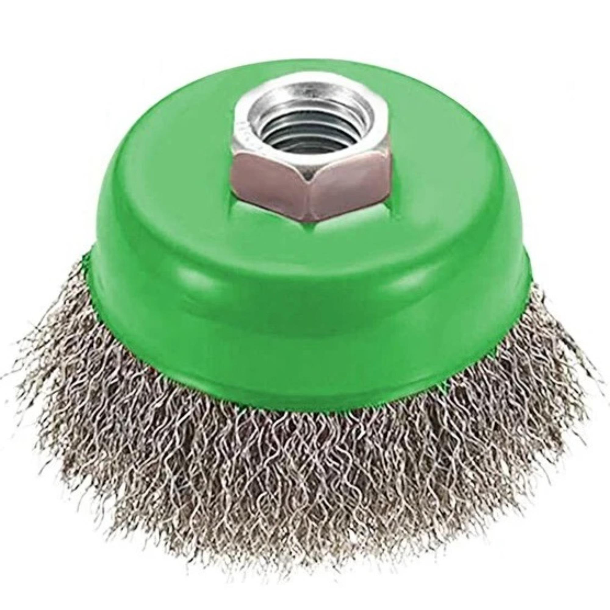 CTM PASLANMAZ SAÇAKLI ÇANAK FIRÇA (PSC-100) 100 MM