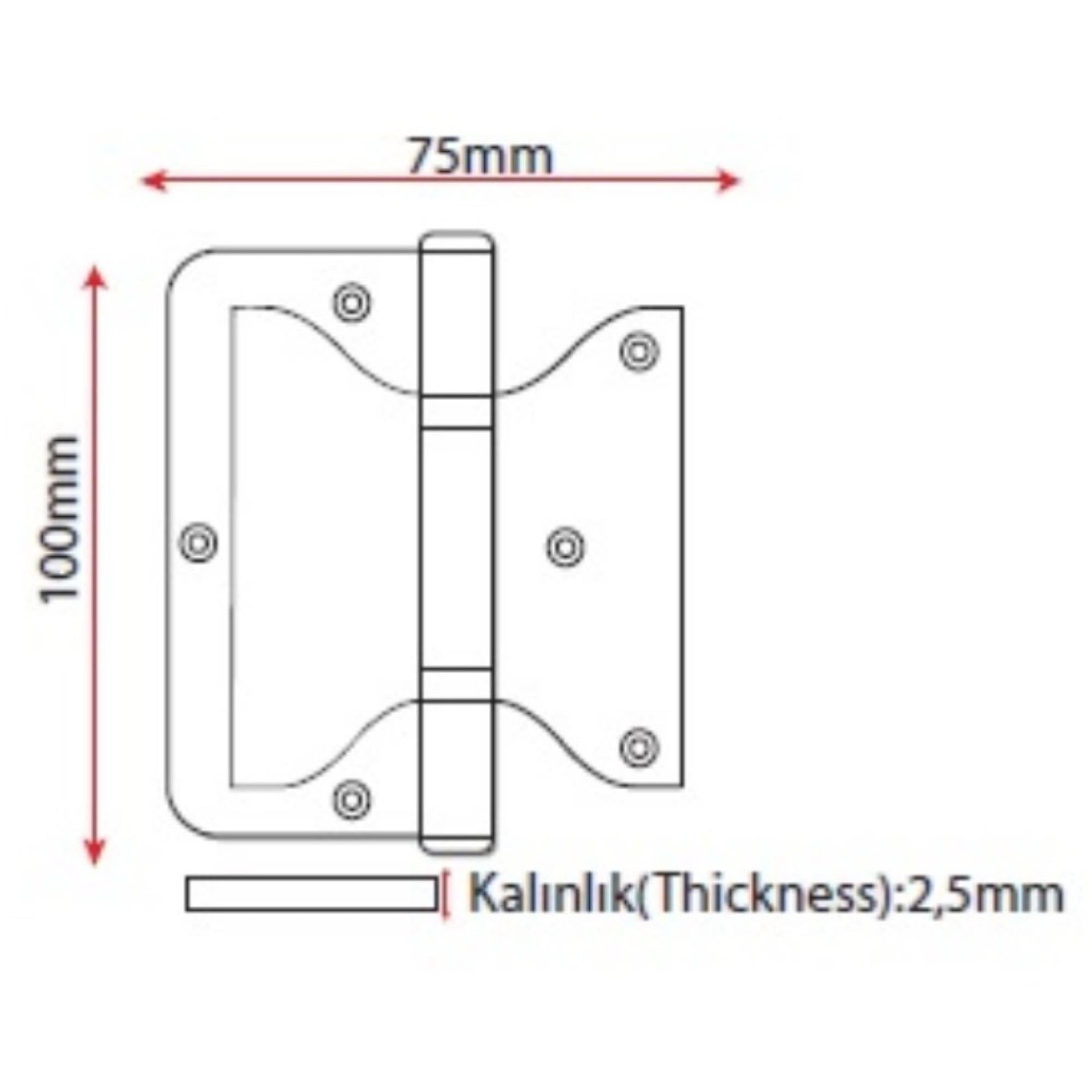 ELİT PANEL MENTEŞE BOYALI SATEN NO:10 (2.5 MM)