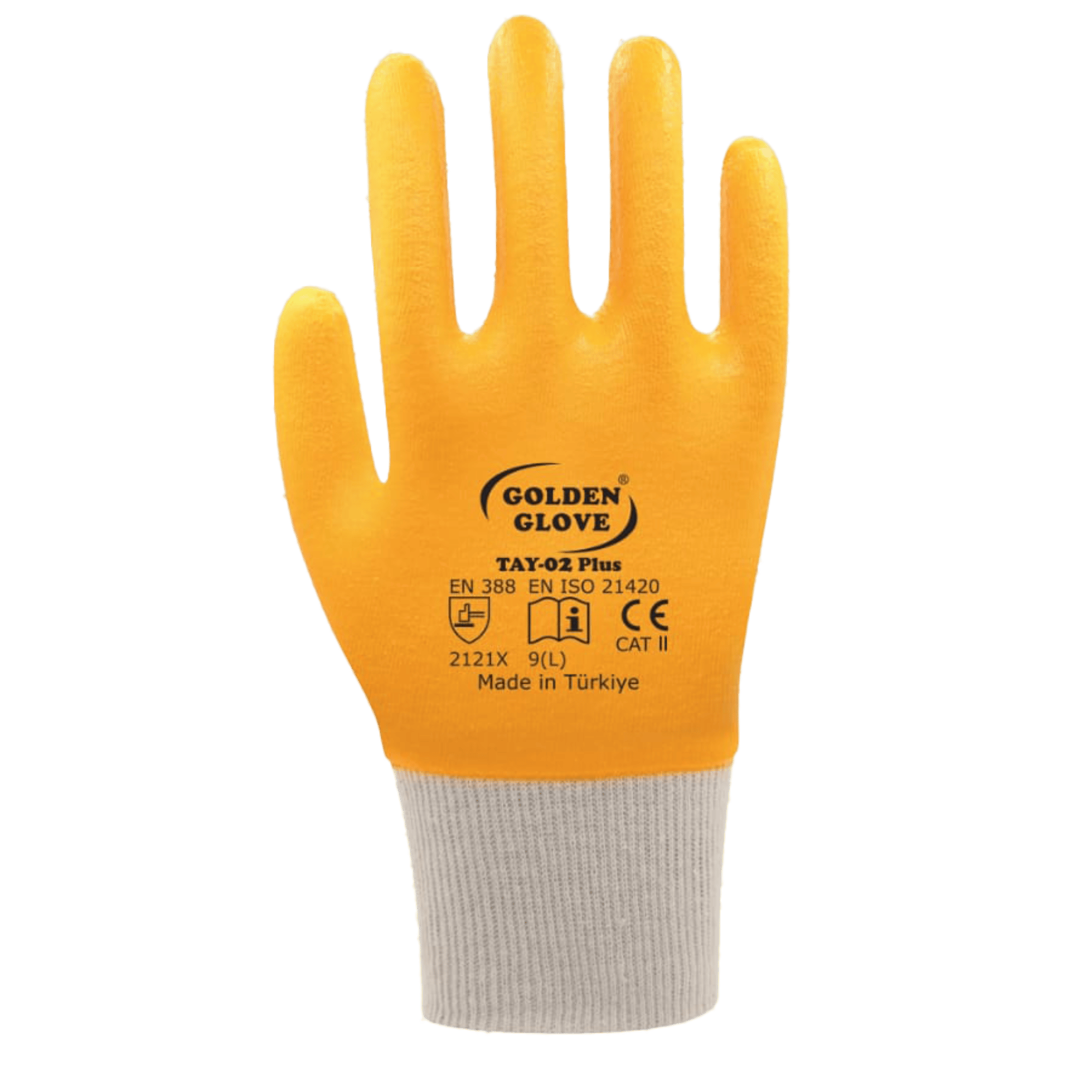 GOLDEN GLOVE TAY-02+PLUS NİTRİL ELDİVEN SARI NO:9