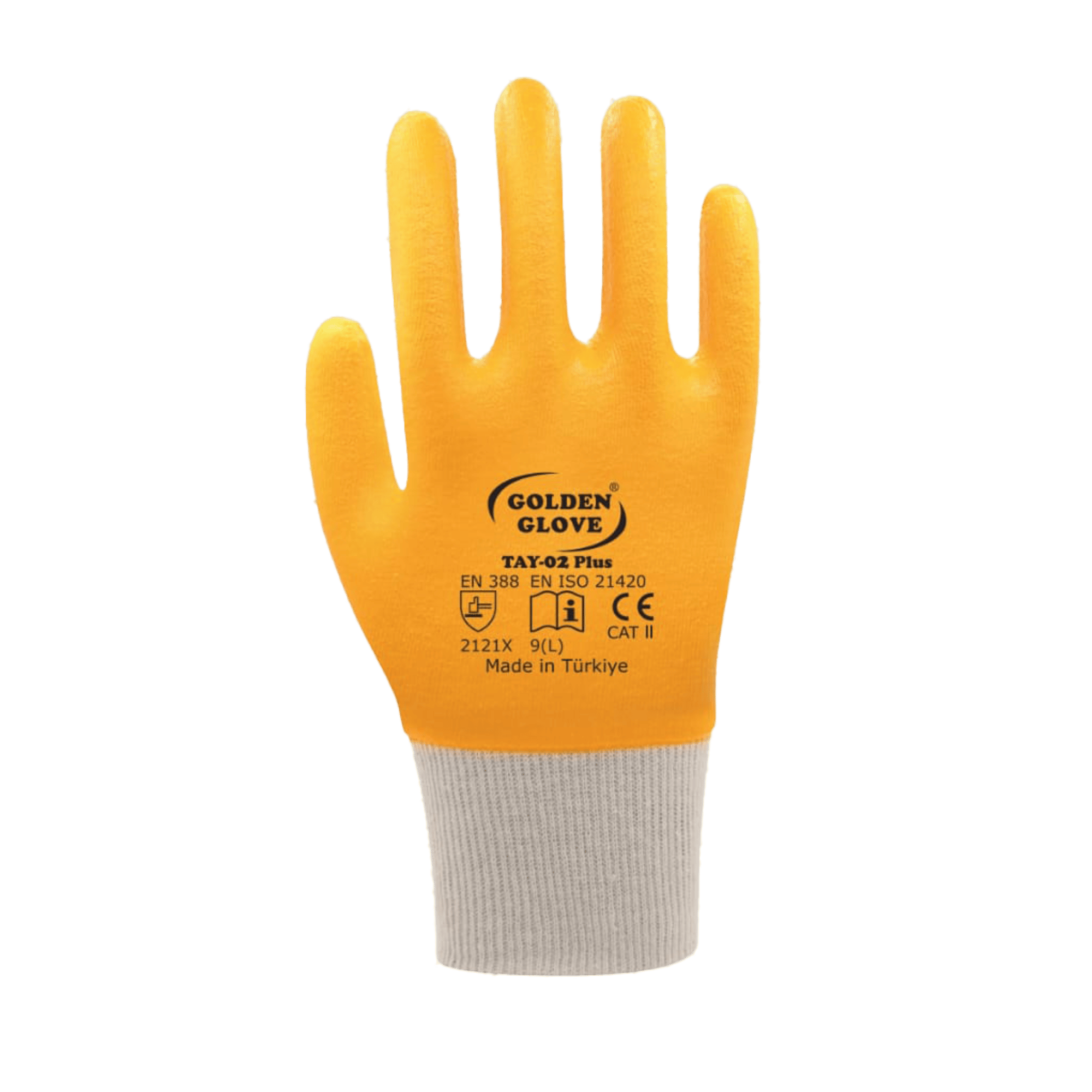 GOLDEN GLOVE TAY-02+PLUS NİTRİL ELDİVEN SARI NO:10