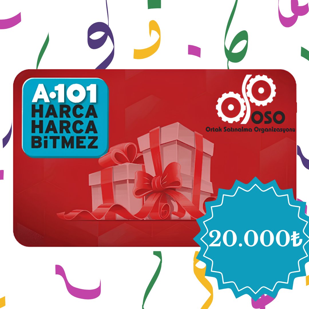 Hediye KartıA101A101 Market 20.000 TL Hediye Kartı │ OSO Ortak Satın Alma OrganizasyonuA101 Market 20.000 TL Hediye Kartı