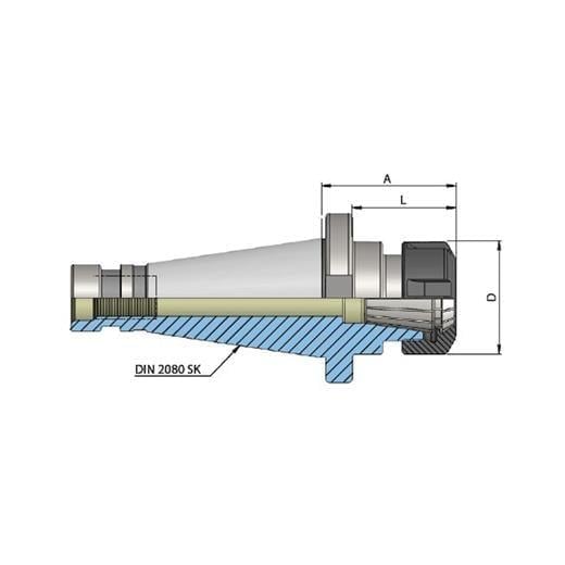 Heikenei Din2080 SK40 Pens Başlığı