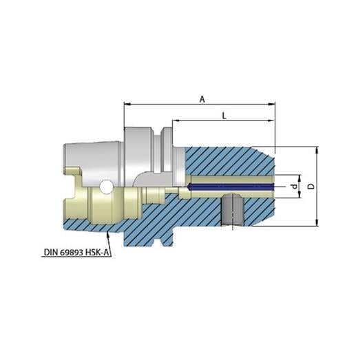 Heikenei HSK100-A İçten Soğutmalı Veldon Tutucu Din69893-1