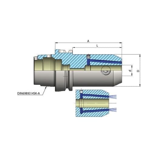 Heikenei HSK50-A İçten Soğutmalı Veldon Tutucu Din69893-1