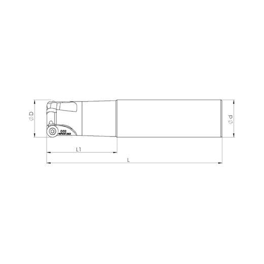 Heikenei Rpmw 1003 ISO Silindirik Saplı Takma Uçlu High Feed Freze