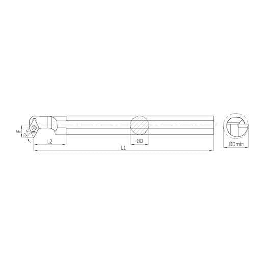 Heikenei Sd-cl Dcmt 0702/11T3 Sol İç Çap Tornalama Kateri