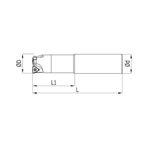 Heikenei Wnmx 09T3 Krly Silindirik Saplı Takma Uçlu High Feed Freze