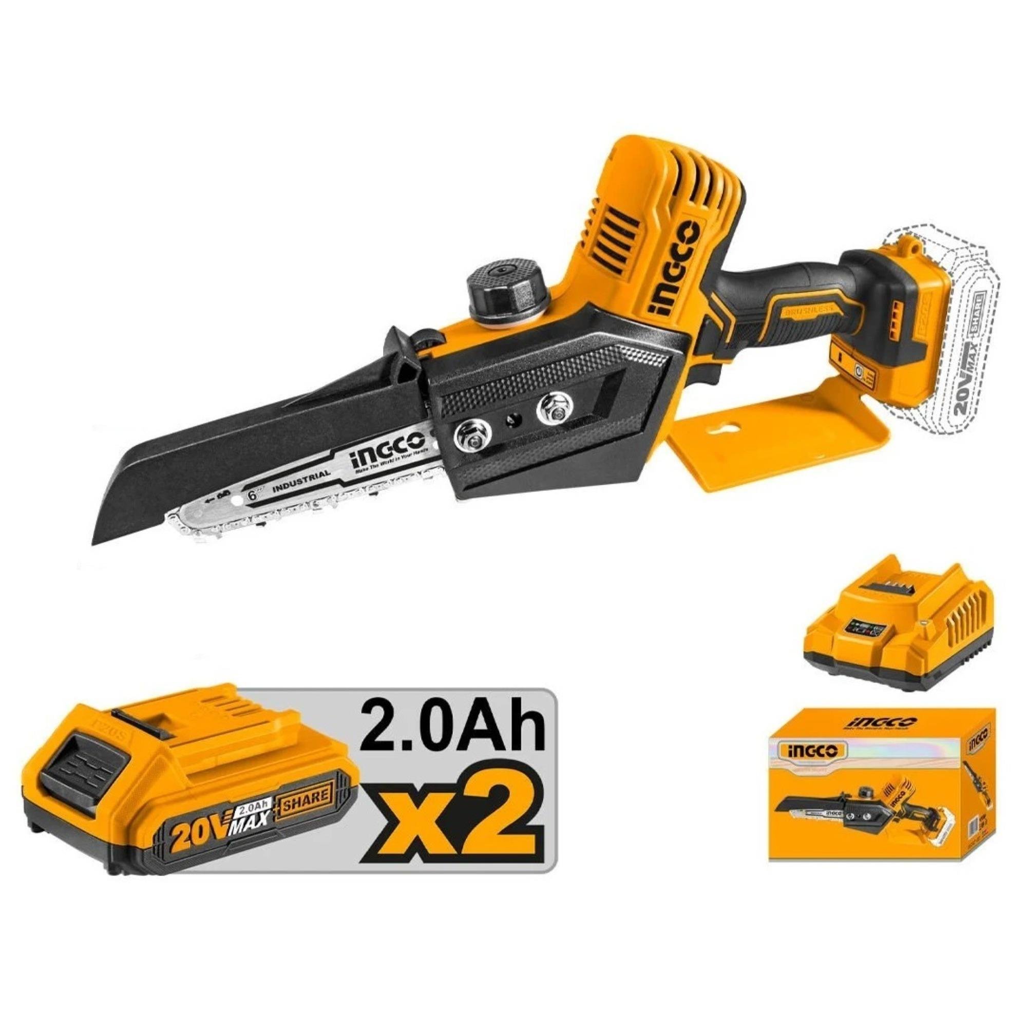 İNGCO CGSLI20682 Lİ-İON AKÜLÜ DAL KESME 20V 