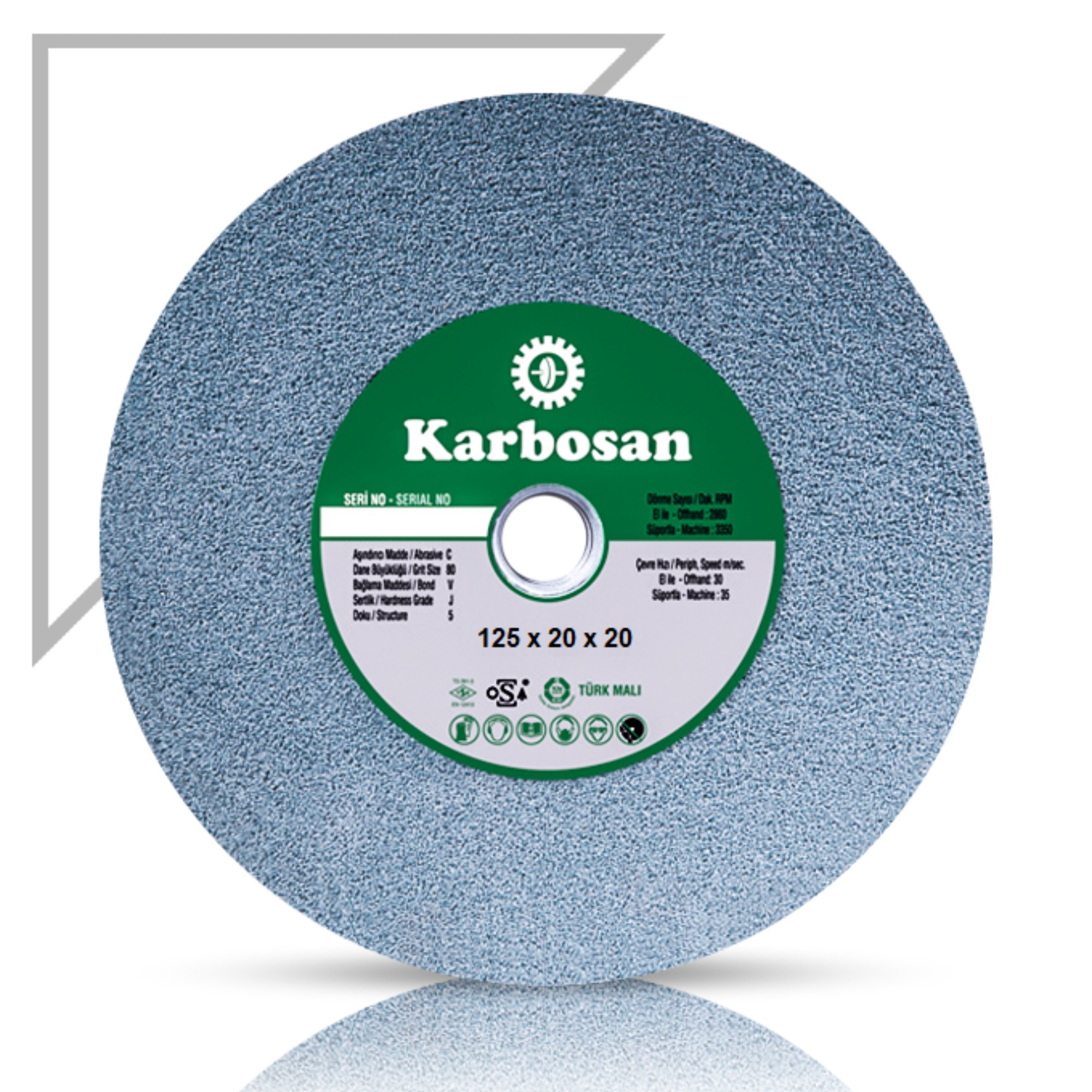 KARBOSAN ELMAS BİLEME TAŞI 125x20x20 SC (920450)