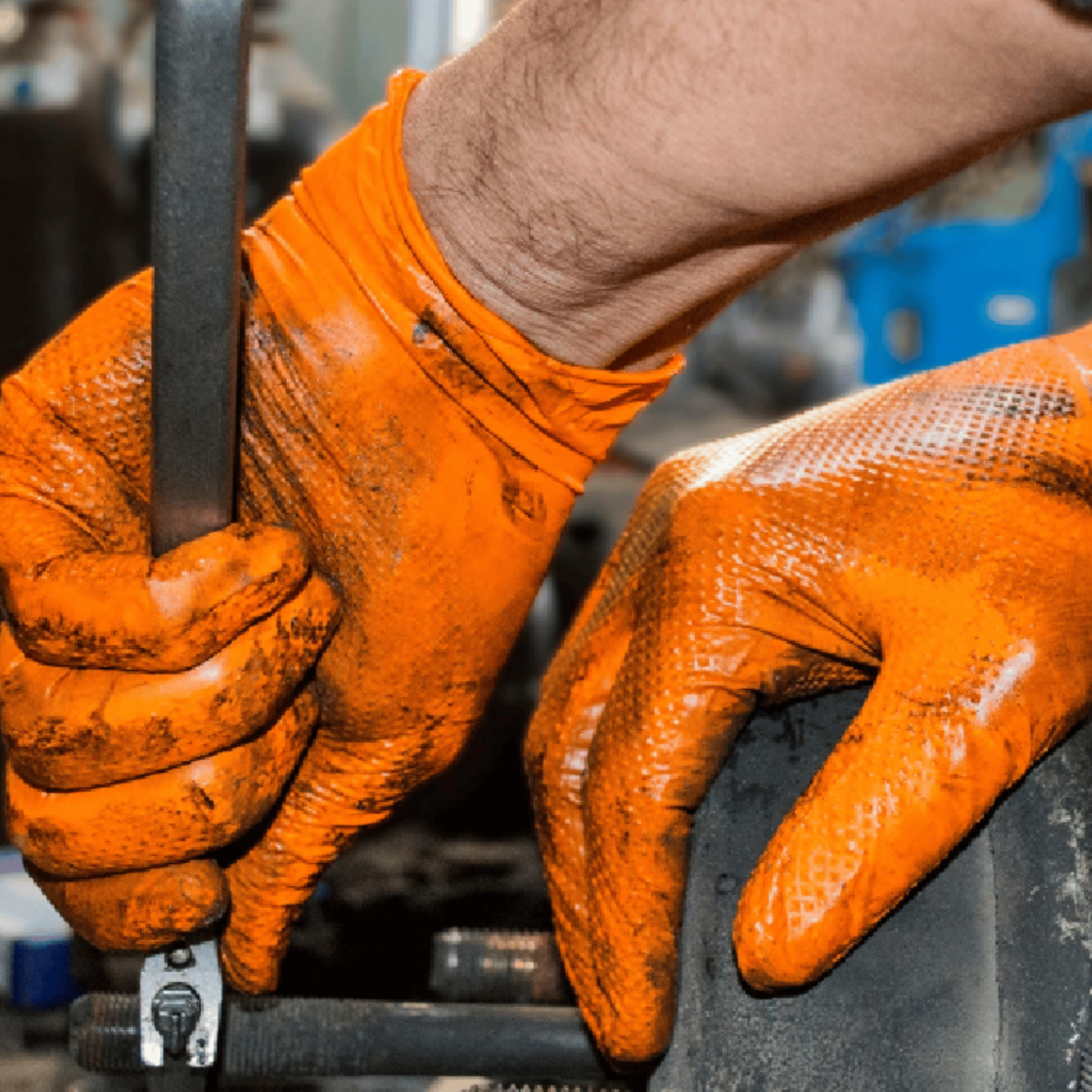 MASTER FORCE TURUNCU NİTRİL MUAYENE ELDİVEN L