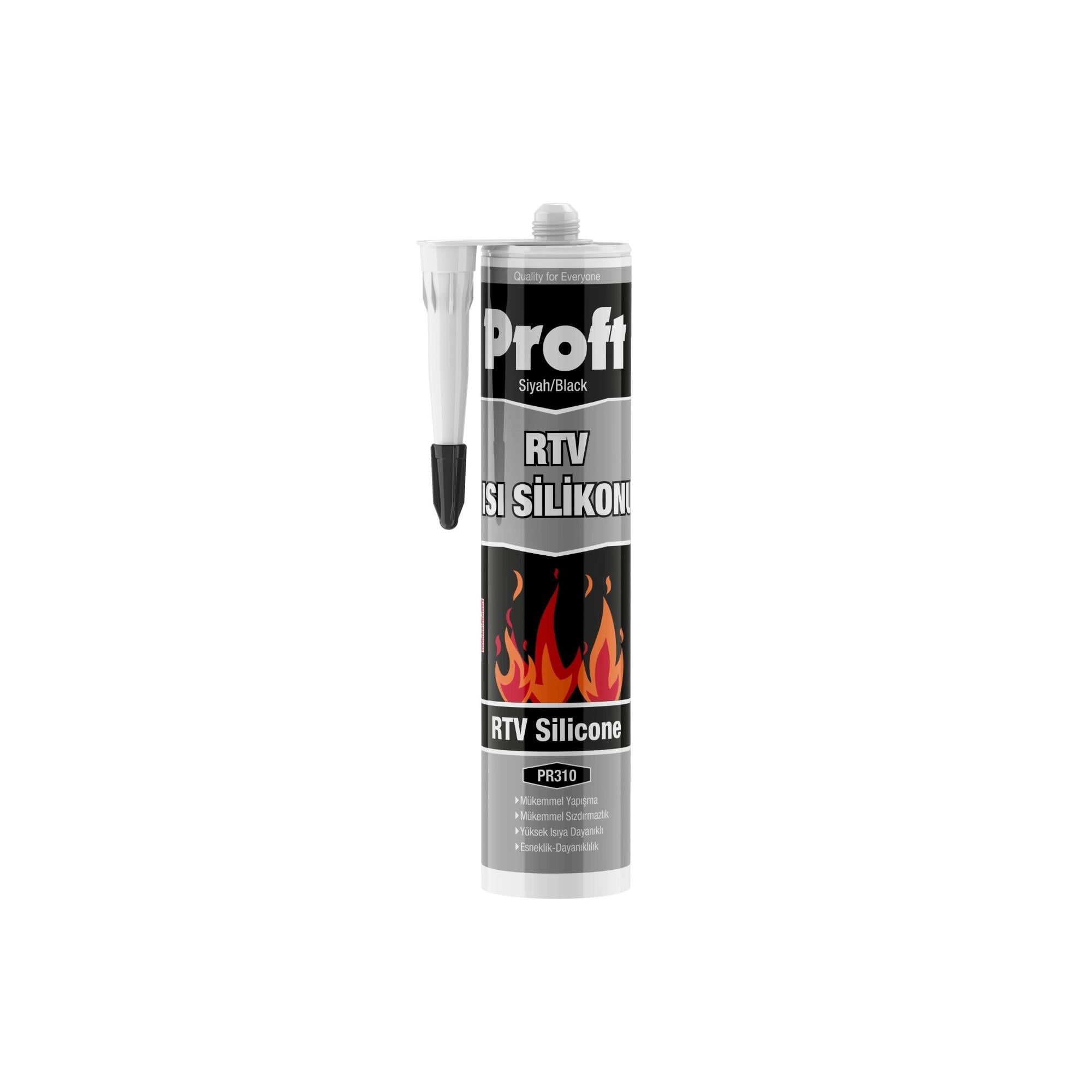 PROFT ISI SİLİKONU SİYAH (PR310) 310 ML 