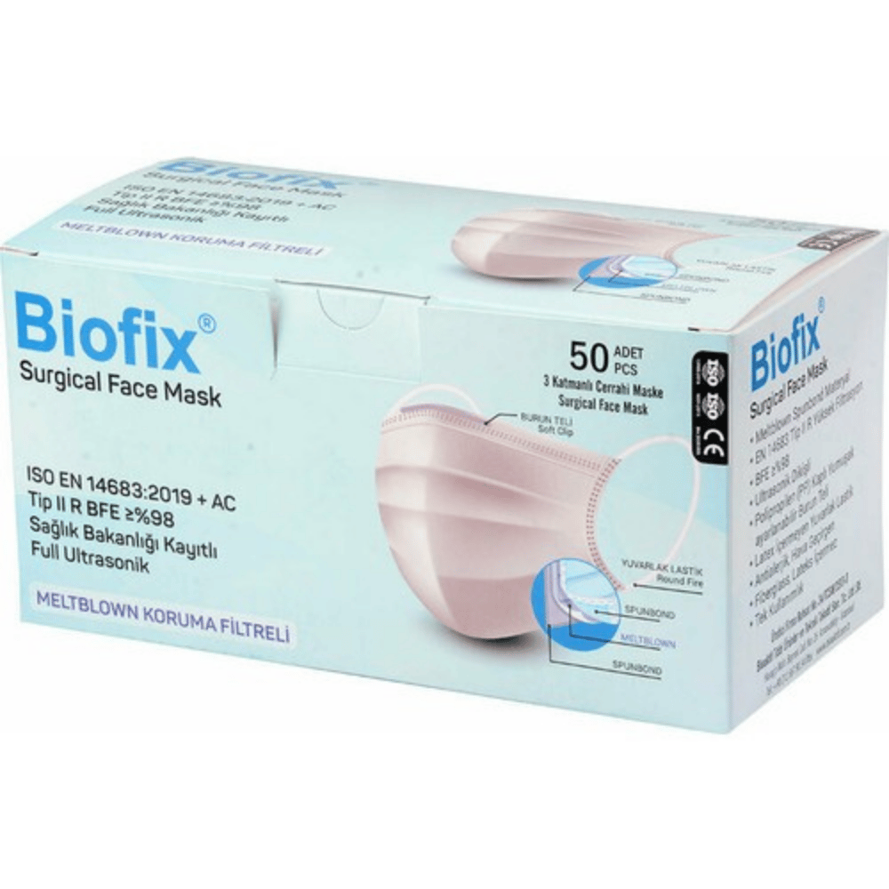 Sağlık & Güzellik & Medikal MalzemeleriBiofixBiofix 3 katmanlı cerrahi maskeBiofix 3 Katmanlı Cerrahi Maske
