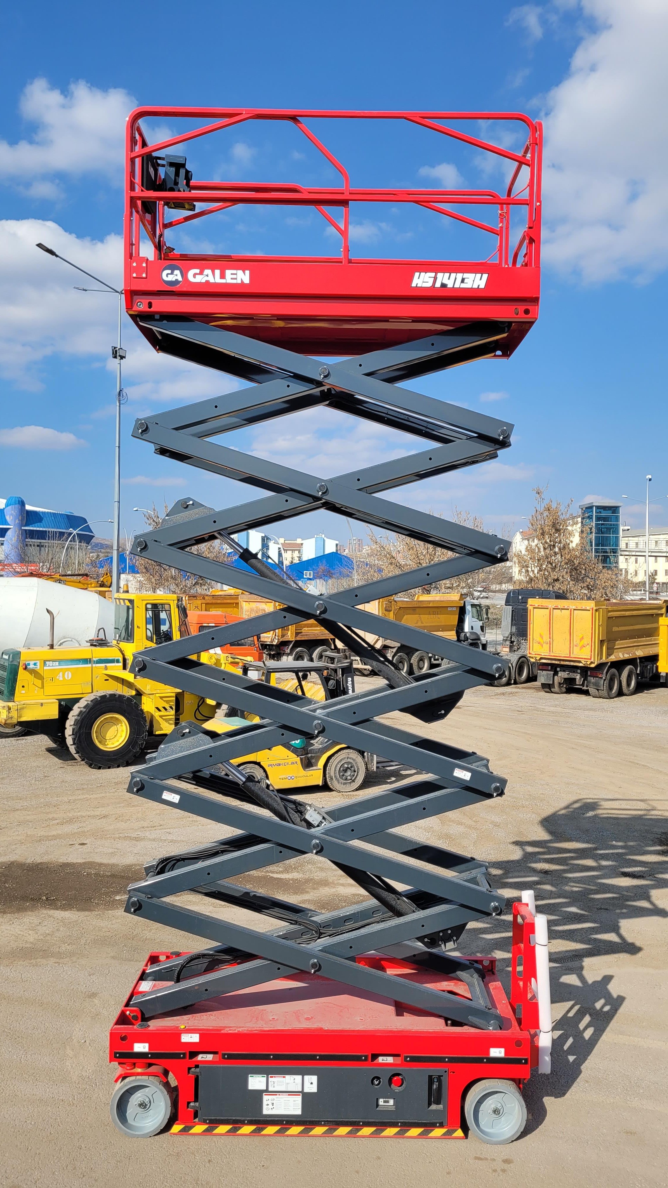 Transfer & Taşıma Makinaları Galen Group Steel Production Industry and Trade Inc. Co.Akülü Makaslı Platform (Personel yükseltici platform) 15,7  mt│OSO Satış - Elektronik TicaretAkülü Makaslı Platform (Personel yükseltici platform) 15,7 mt.
