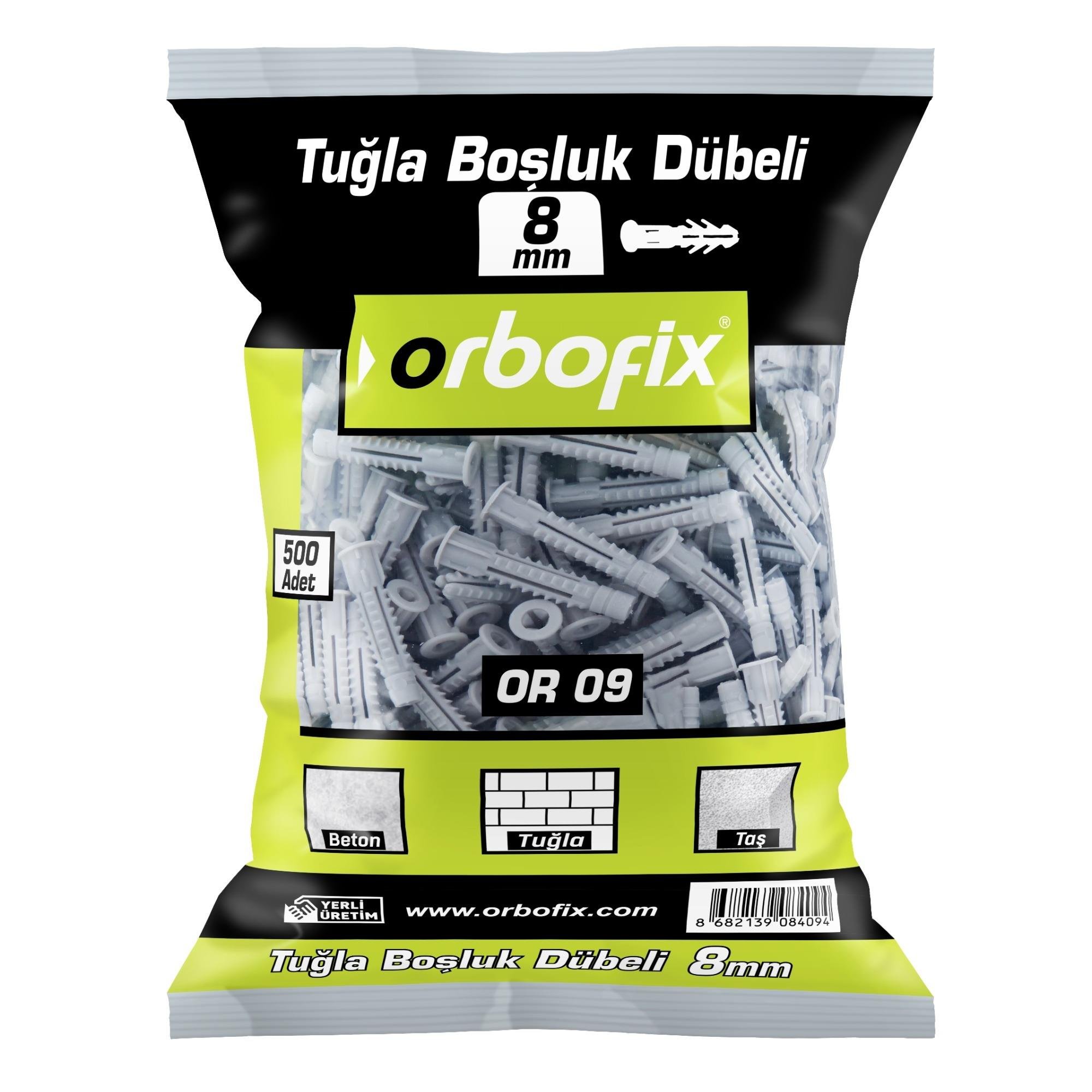 TUĞLA BOŞLUK DUBELİ 8 MM (500 ADET)
