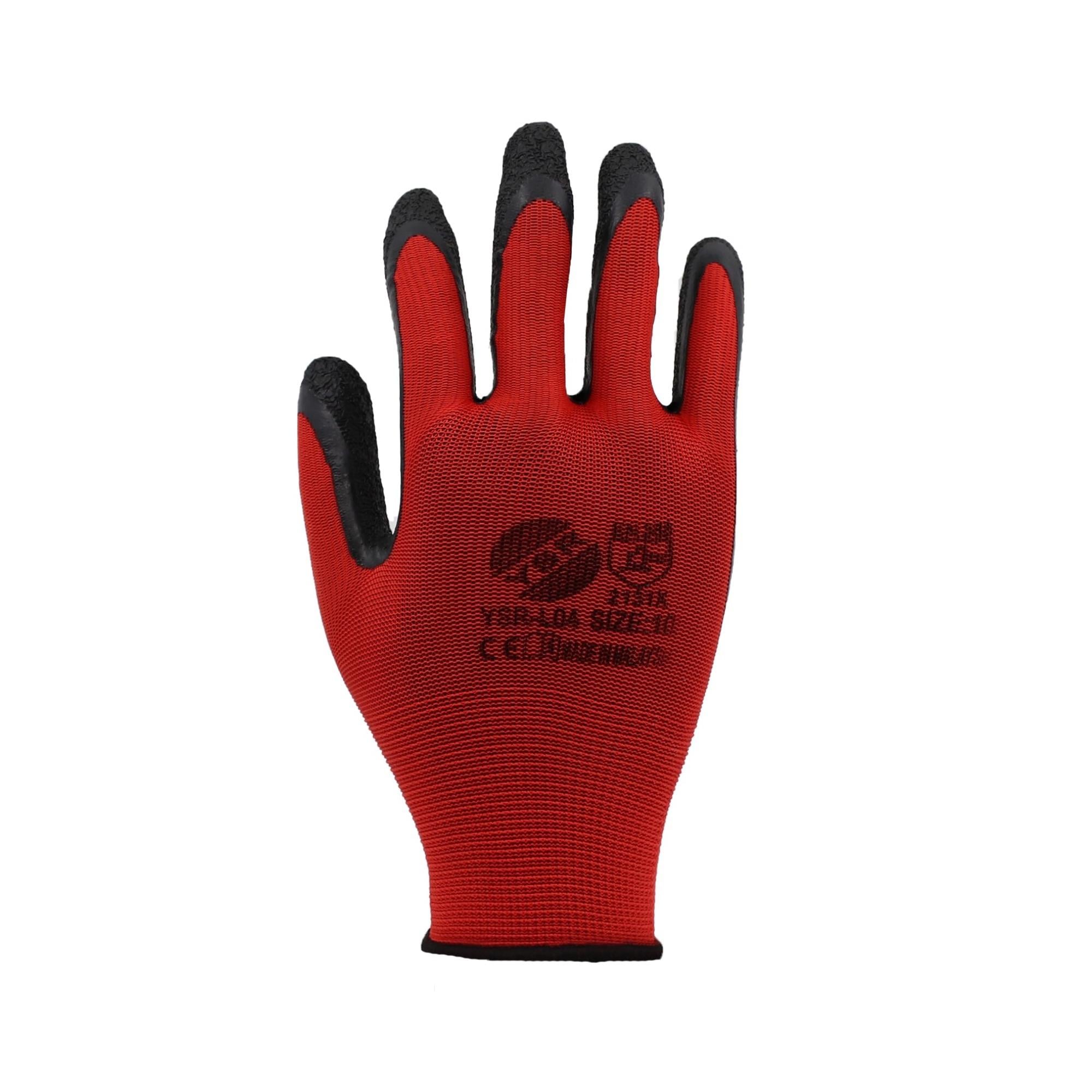 YSR LATEX ELDİVEN KIRMIZI SİYAH YSR-L04 NO:10 