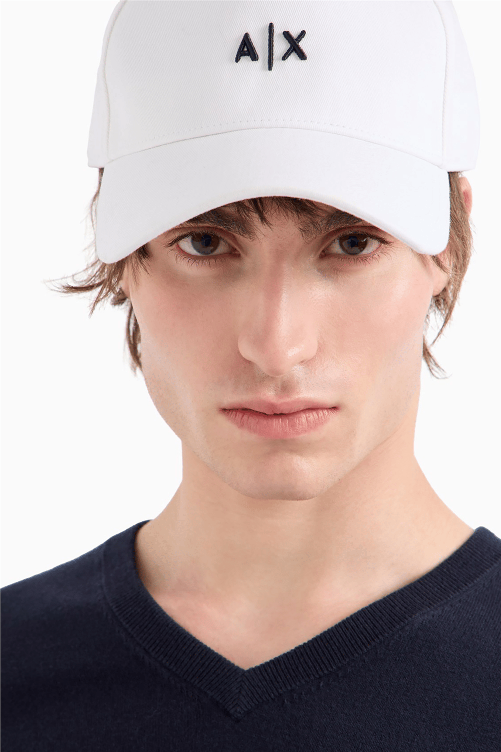 Armani Exchange Erkek Baseball Şapka Beyaz
