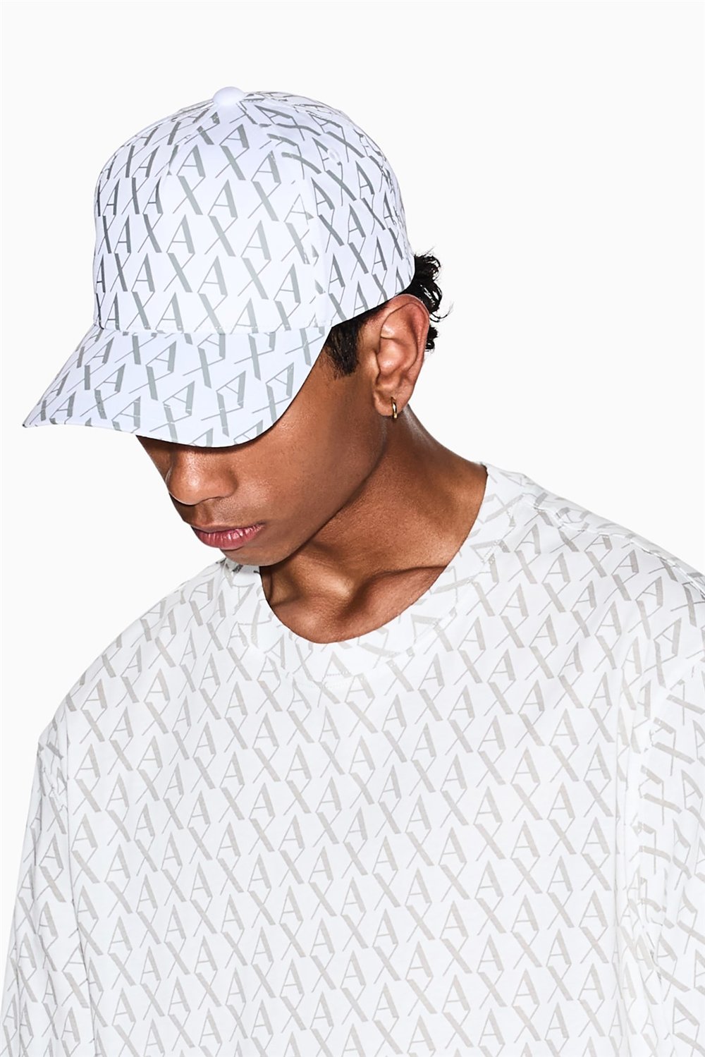 Armani Exchange Erkek Baseball Şapka Beyaz