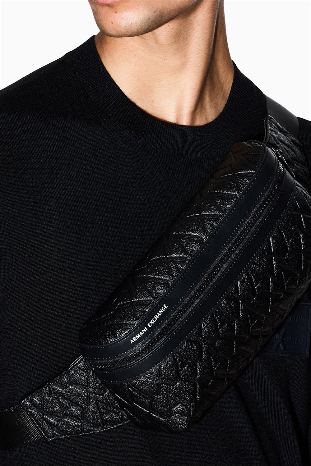 Armani Exchange Erkek Bel Çantası Siyah