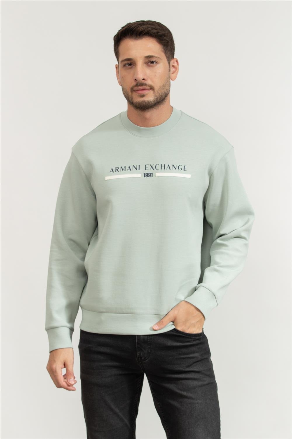 Armani Exchange Erkek Bisiklet Yaka Sweatshirt