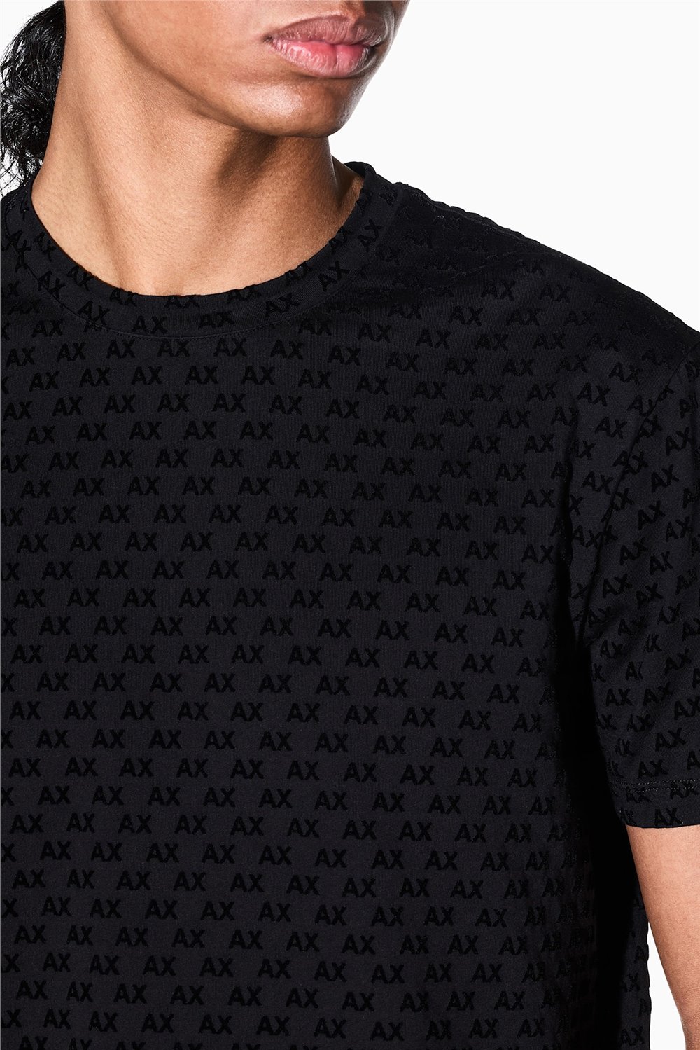 Armani Exchange Erkek Bisiklet Yaka T-Shirt Siyah