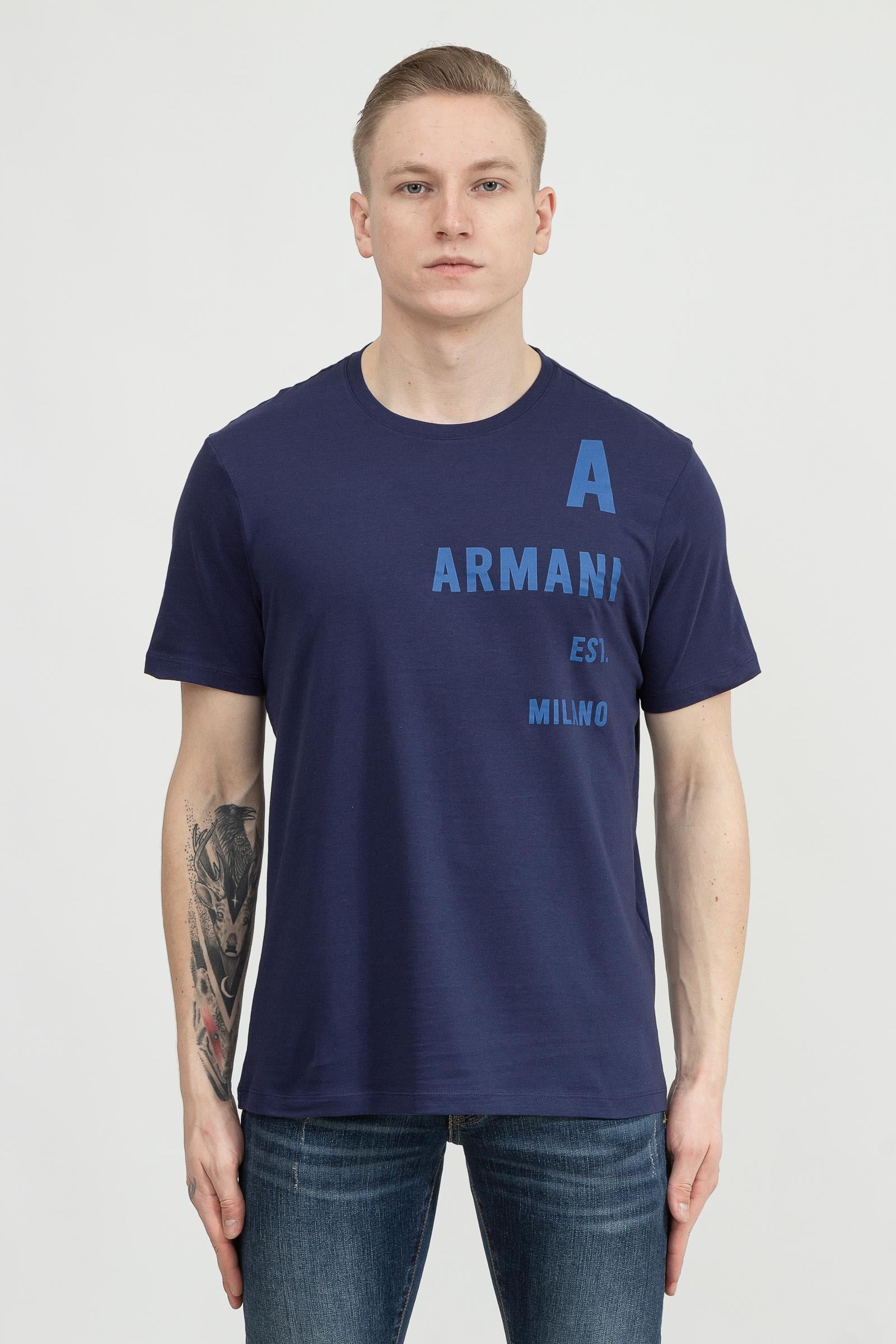 Armani Exchange Erkek Bisiklet Yaka T-Shirt