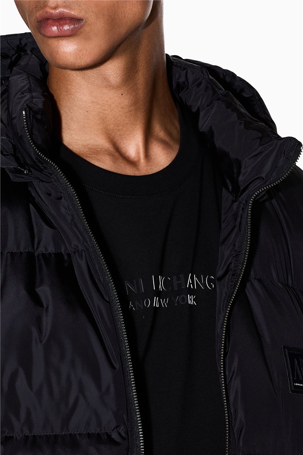 Armani Exchange Erkek Bisiklet Yaka T-Shirt Siyah
