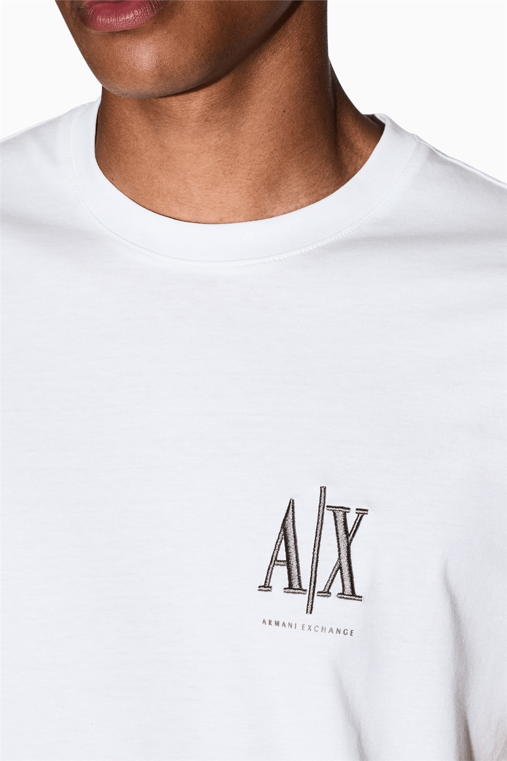Armani Exchange Erkek Bisiklet Yaka T-Shirt Beyaz