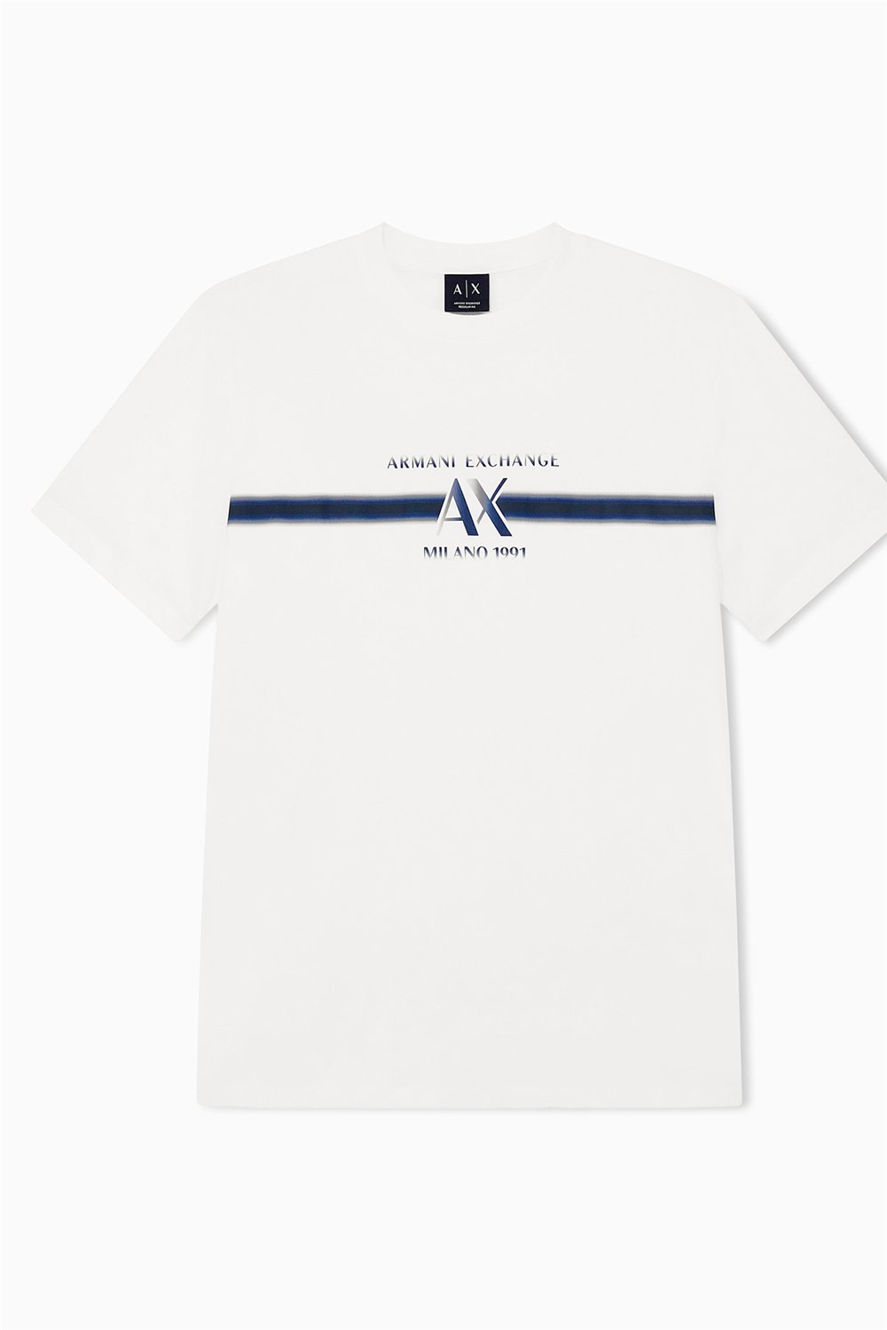 Armani Exchange Erkek Bisiklet Yaka T-Shirt Beyaz