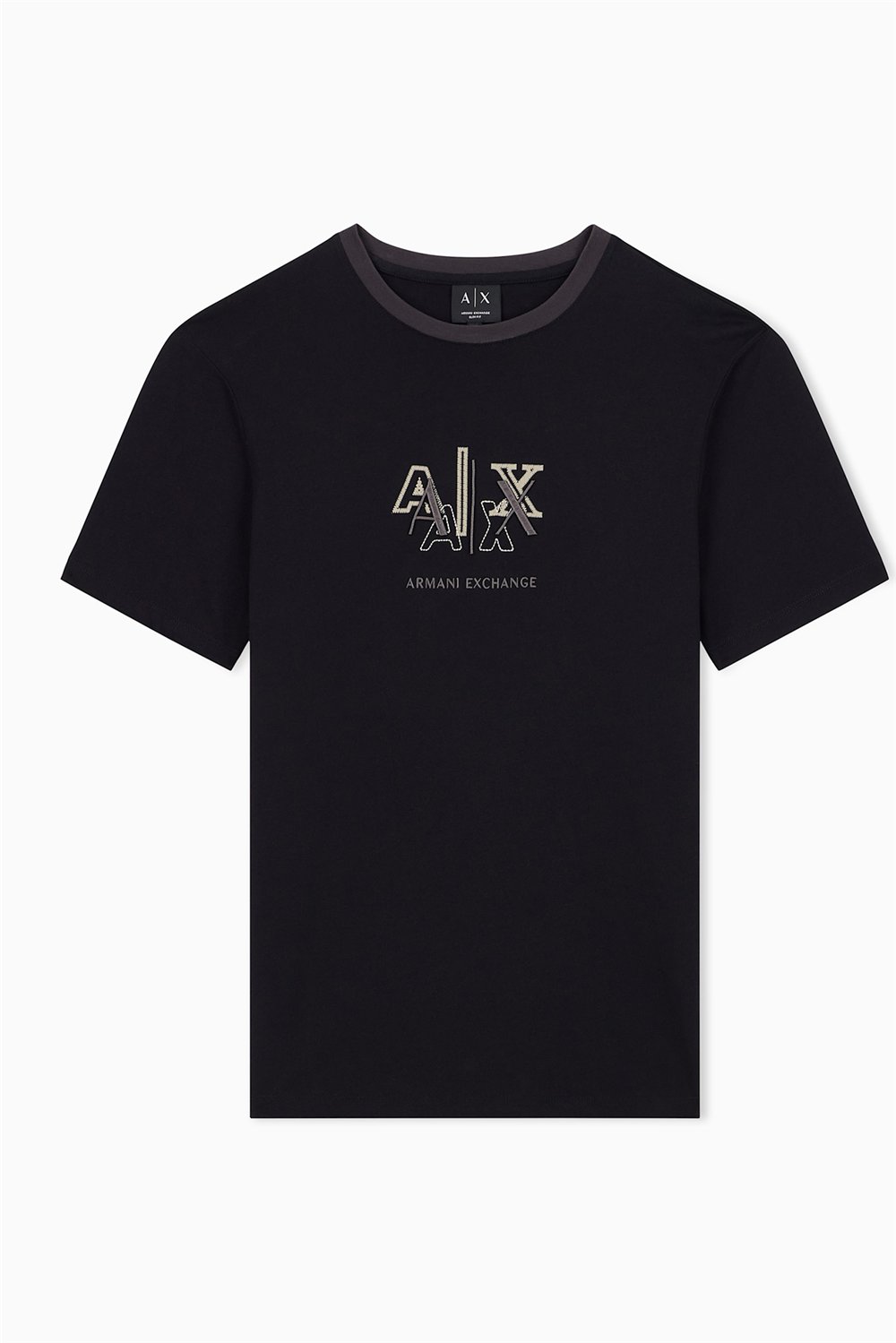 Armani Exchange Erkek Bisiklet Yaka T-Shirt Siyah