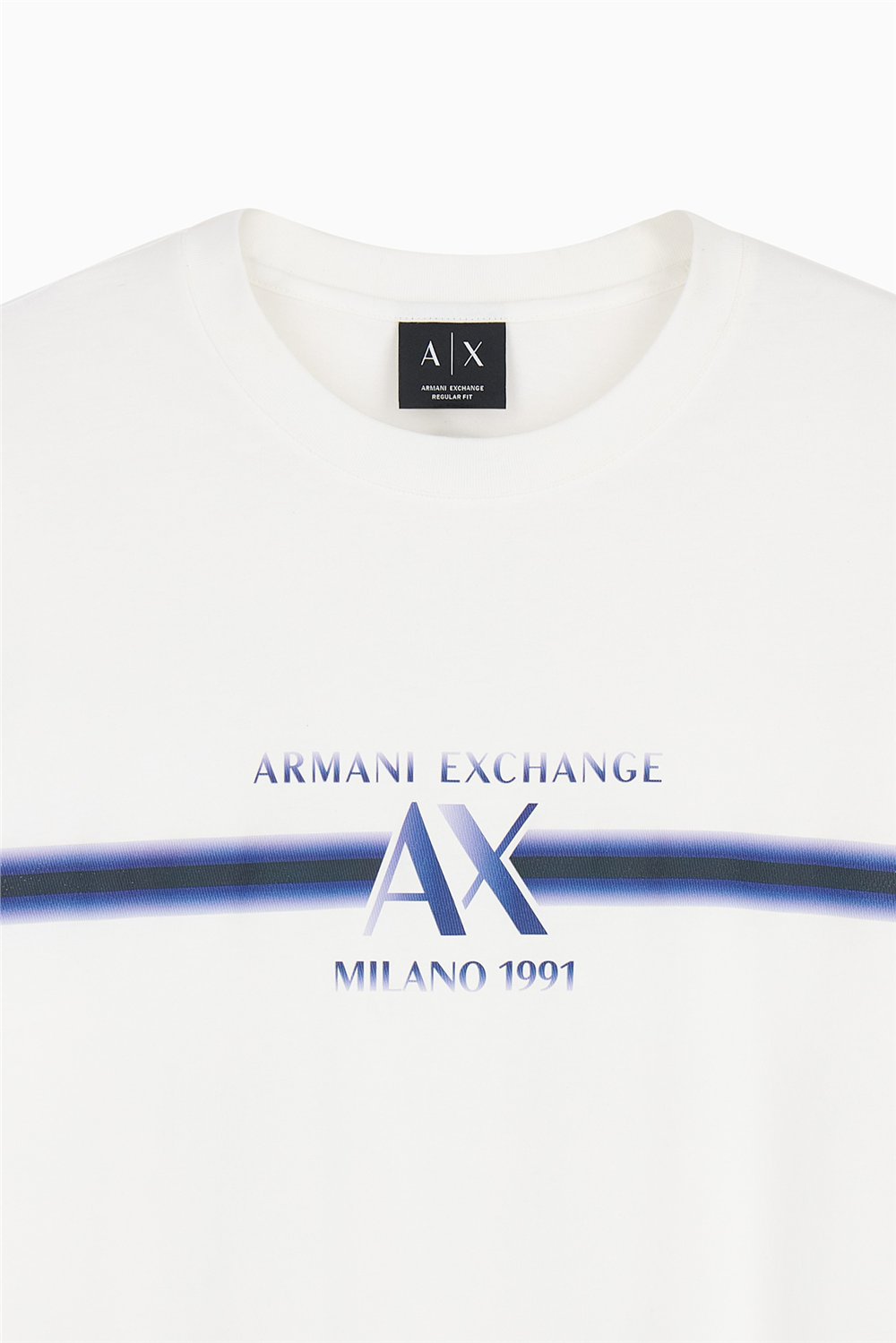 Armani Exchange Erkek Bisiklet Yaka T-Shirt Beyaz